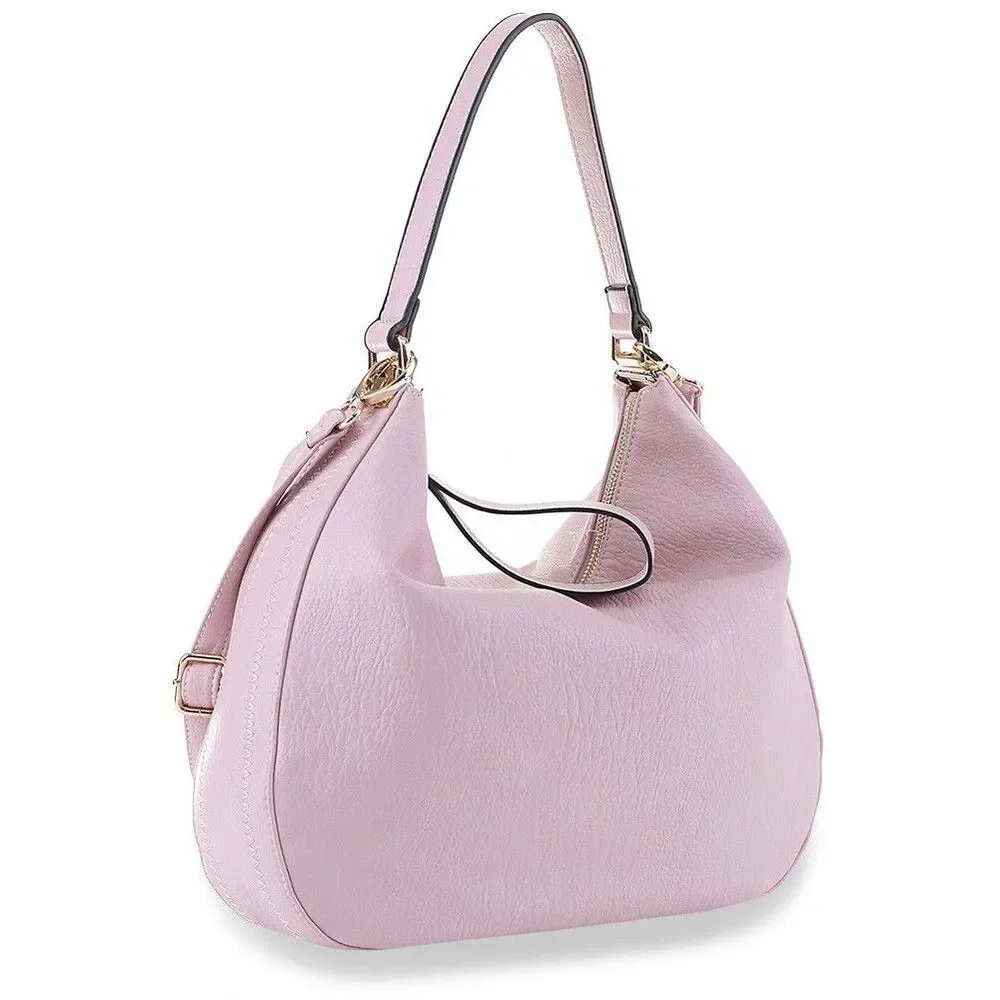 Retro Classic Hobo Shoulder Tote HandBag with Zipper Closure for Women